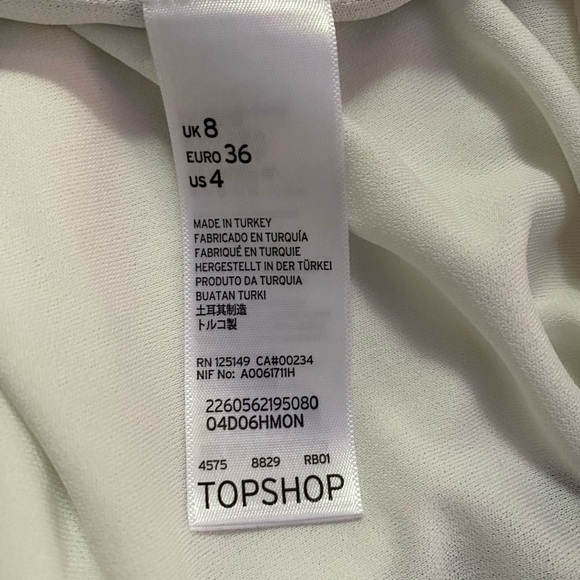 Topshop Women's Sleeveless Black and White Size 4 - Picture 7 of 7
